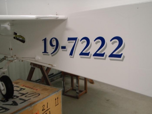 Fuselage registration lettering
