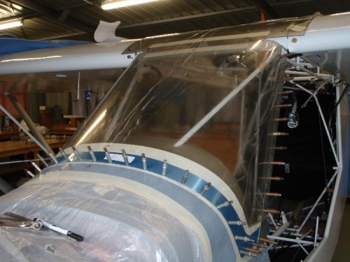 Screen ready for final trimming and clean up