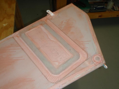 Elevator trim access panel,centre ready for removal