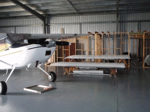 Parts moved to hangar