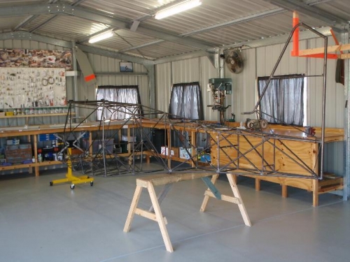 Part board on wall slowly getting organised