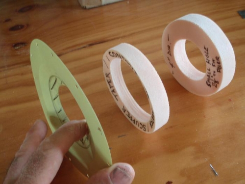 untrimmed scupper and upper spacer ring