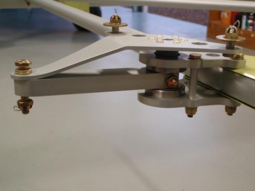 Side view of assembly,note spacer bushes