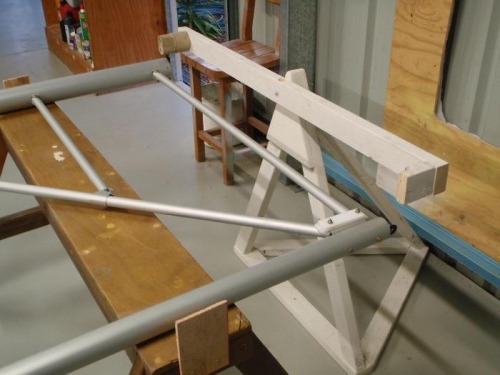 Bolt wing turnover stand to shop floor