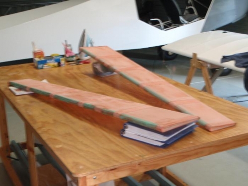Ailerons well under way...great doing small fabric jobs for a change after wings and fuselage