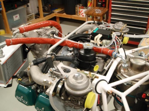 oil lines and wiring in place