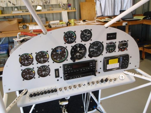 all minstrumentation installed awaiting engraved panel to overlay switching/circuit breaker panel