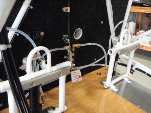 Park brake control cable installed and pre rigged,final rigging once brakes are bled