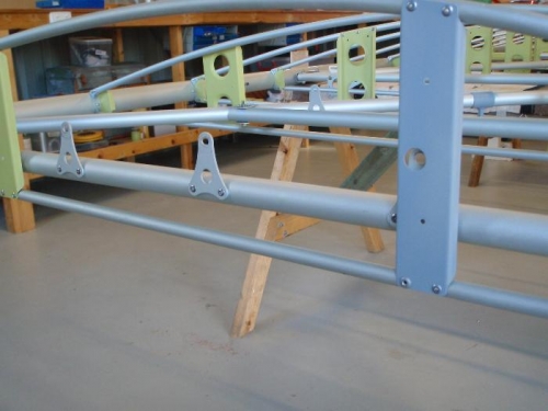 All fuel tank attach plates rivetted in place