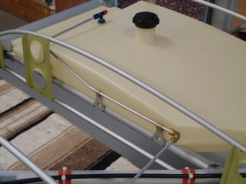 Tank assy installed and vent system plumbing installed