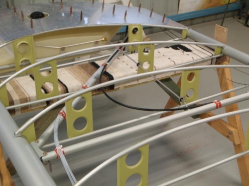 Pitot static lines installed,flap teleflex and vent sytem