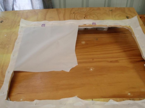 pre shrunk fabric on shrinking frame