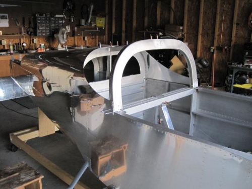 Frame temporarily mounted