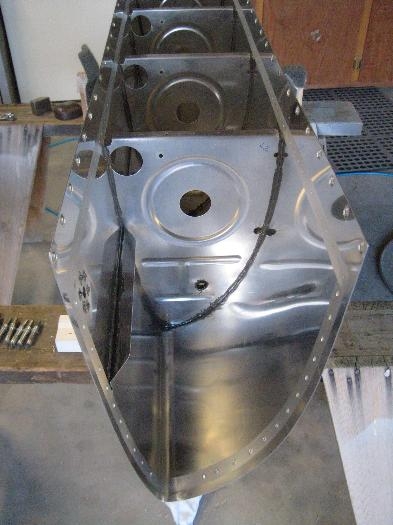 Left tank view w/inner ribs in place