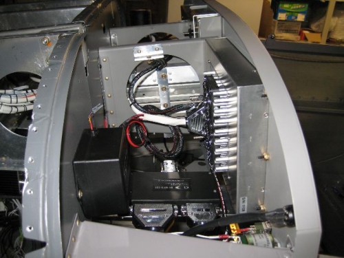 Wires behind the panel