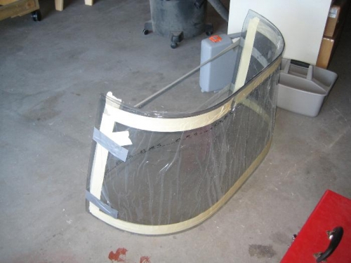 Rear half with duct tape holding sides in place