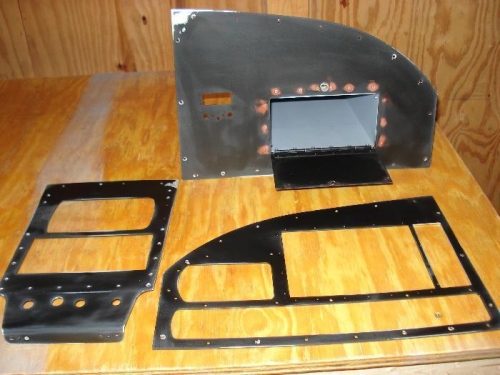 Panel pieces removed, sanded.