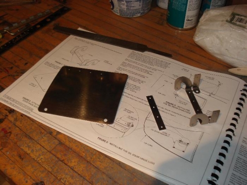 Working on the oil door.