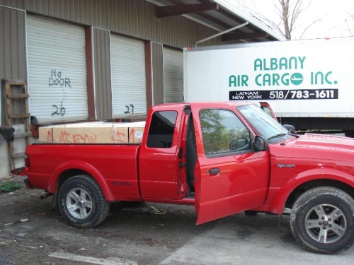 Loaded up at the terminal.
