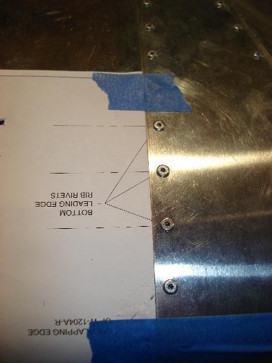 Lined up on wrong rivets.