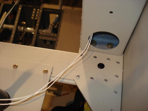 Wiring exiting the roll bar.