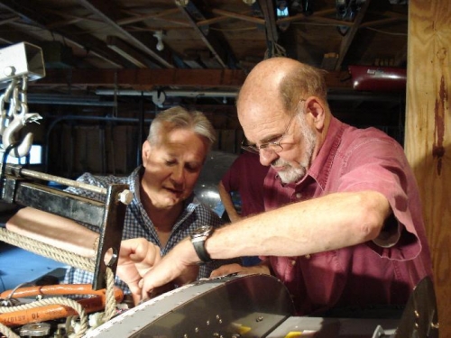 Torquing bolts with Jim L.