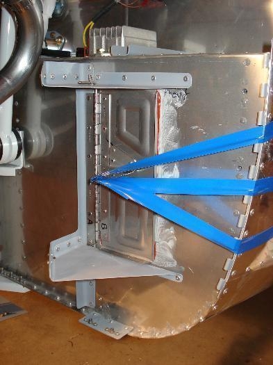 Curing RTV gasket on heat door.