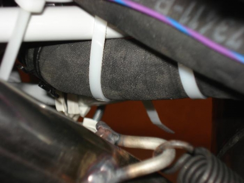 Clearance with muffler in middle.