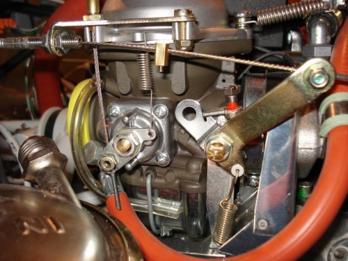 Carburetor controls.