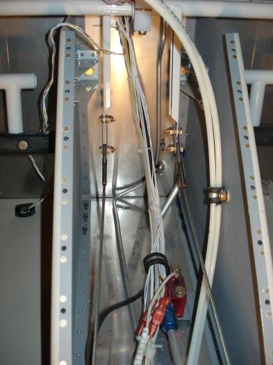 Rudder hookups - forward.