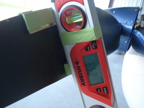 Pitch set up - digital level.