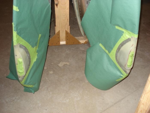 Nav light fairings ready to prime.