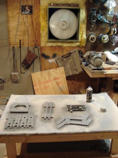 Aluminum parts prepped.