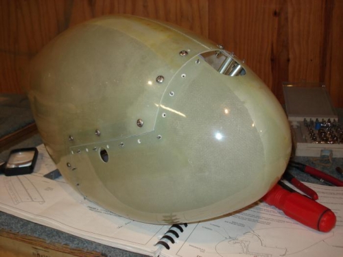 Nose pant in process.