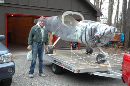 Fuselage moving day.