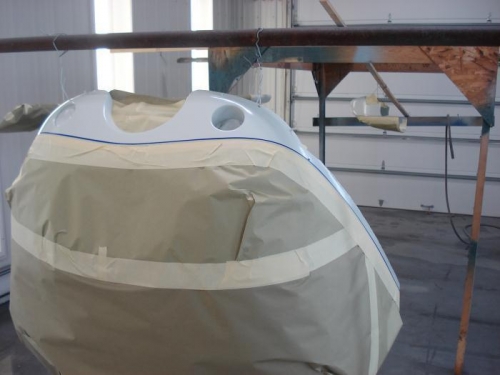 Lower cowl ready to shoot blue.