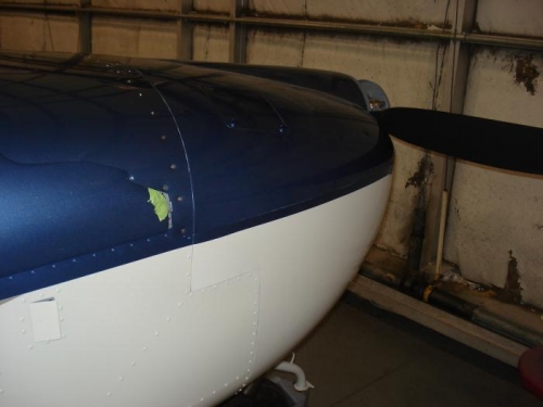 Upper cowl installed.