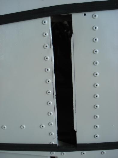 Scarfed up wing slot.