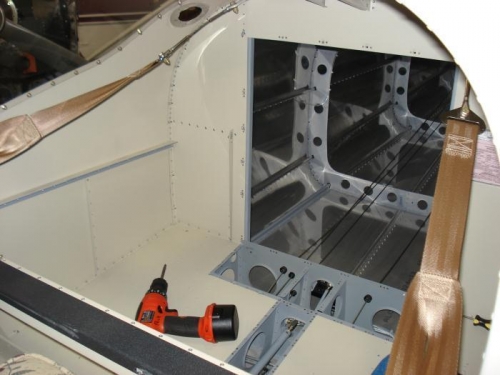 Tank out, tail cone exposed.