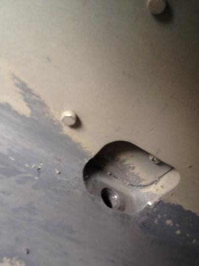 Left rear bolt hole.