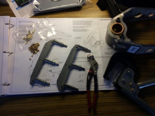 Nose wheel fork in process.