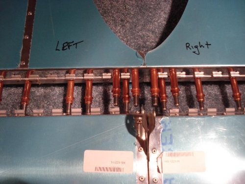 Checking hinge fit before rivets