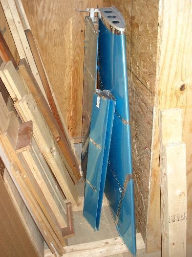 Airplane parts hiding in a corner.