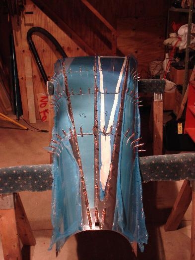 Bottom four tailcone skins clecoed