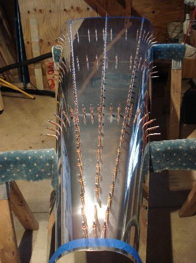 Naked fuselage ready for rivets