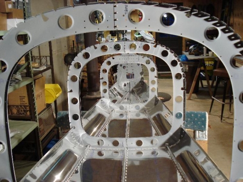 Frame with lower four skins.