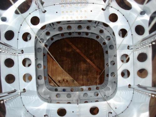 Unique view through aft bulkhead looking forward.