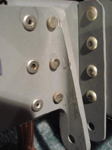 Sqeezed AD4 rivets - shop side.