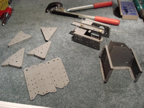 Seatbelt parts & flaperon mixer subassembly.