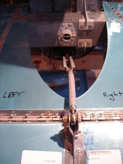 Trim pushrod top view.